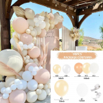 Boho Balloon Arch Kit sand white Brown Pastel Ballons Latex Happy Birthday Balloons Garland for Baby Shower Wedding Party Decor as photo