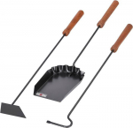 Serviteur de chemin&eacute;e 3 pi&egrave;ces avec tisonnier, balai et pelle &ndash; KOTARBAU&reg;