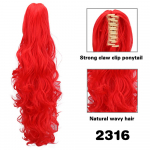 MERISIHAIR S&uuml;nteetilised pikad lainelised pingutusn&ouml;&ouml;rid, hobusesaba-juuksepikendused, k&uuml;&uuml;nistega hobusesaba-juuksed naistele 65cm