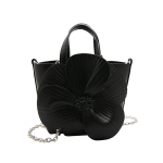 PU paelaga lilleline moekas uus naiste &otilde;lakott k&otilde;rge kvaliteediga trend suur mahutavus magus crossbody kott black