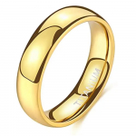 2mm 4mm 6mm titaanist s&otilde;rmus meeste naiste 14K kullatud kupliga k&otilde;rgpoleeritud pulmapael Unisex Comfort Fit Suurus 3-13,5 6