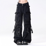Naiste Y2k Retro Mutil Taskutega Cargo Teksad Vintage Gyaru Naiste Denim P&uuml;ksid P&uuml;ksid Pantalones XXS must