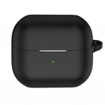 Silikoonist k&otilde;rvaklappide kaitsekate P&otilde;rutuskindel pehme karabiiniga kaitse&uuml;mbris Samsung Galaxy Buds 3/3 Pro laadimis&uuml;mbrisele must