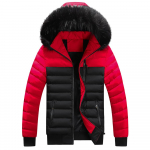 Meeste uus paksendatud termo kapuutsiga jope s&uuml;giseks ja talveks, polsterdatud 3XL