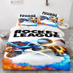 Rocket League voodipesu komplekt Tekikate &Uuml;hekohaline Twin T&auml;iskasvanu Full Queen King Suurus Auto Rocket League Voodikomplekt Laste magamistuba Tekikate 218x177cm 86x70in