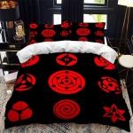 Punane Pilv Anime 3D Joonisvoodikatte Komplektid Tekk Voodipesu Laste Voodipesukomplekt Akatsuki Jaapan Kahekohaline Kuninganna Kuningas &Uuml;hekohaline Suurus Kingitus 218x177cm 86x70in
