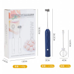 2 &uuml;hes USB laetav elektriline munavahustaja mini blender viski kohvi segaja vidinad koju topeltpea piima k&uuml;psetamise segaja baar sinine