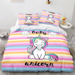 &Uuml;kssarviku Multikas V&auml;rviline Hobune Voodipesukomplekt Laste Tekikate Lastele Beebivoodi Tekikate Komplekt Padjap&uuml;&uuml;r Armas Voodipesu Bedding Set&EU Single135x200cm