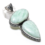 Amazonite Ethnic 925 Sterling Silver Jewelry Pendant 3.03 w7i75