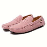 Meeste mokassiinid Penny Loafer kingad, S&otilde;idukingad, Mugavad libisemiskindlad slip-on kunstseemisnahast kingad, Meeste jalatsid, Kevad ja Suvi 43 roosa