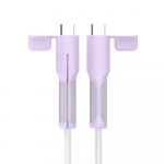 Pehme silikoonist &uuml;mbris C-t&uuml;&uuml;pi laadija kaabli kaitsja kaabli kaitsja juhtme s&auml;&auml;stja praktilised tarvikud lilla