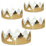 4 couronnes en carton pour galette des rois - Classique