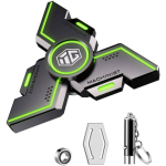 Fidget Spinnerid Lahedad, Stressi &Auml;revuse ADHD Leevendus Fidget M&auml;nguasi, Fidget Helendav Spinner, Metallist S&otilde;rme K&auml;e Spinner M&auml;nguasi Helendava Valgusega 7*7*1.49cm roheline