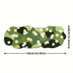 Luksuslik roheline flokeeriv samblamatt &ndash; ebakorrap&auml;rase kujuga, masinpestav sisevaip elutuppa, kohev pl&uuml;&uuml;sis talvekaunistus 23.6 * 63 inches/60 * 160 cm