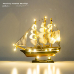 K&auml;sitsi valmistatud puidust purjekas mudel dekoratsioon &ndash; Sile purjetamine l&otilde;petamiskingitus Refer to option picture