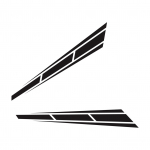 2 tk auto kapoti triibuga kleebis sportliku stiiliga auto kere ukse k&uuml;lje mootori kapoti kleebis haagissuvila jahtveokile