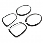 L&auml;ikivmustad esitulede ja tagatulede &uuml;mbrise katted F55 F56 F57 One Cooper S JCW 2014+ jaoks