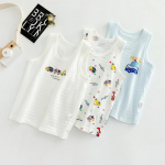 3-pakk suviseid laste bambuspuuvillast varrukateta multifilmvestid - 100% puuvillast hingavad pidžaamad poistele ja t&uuml;drukutele Size 100 cm