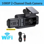 2025 Uus 2/3 kanaliga 1080P autokaamera WIFI armatuurkaamera autodele videosalvesti tagavaatekaamera s&otilde;idukile must kast &ouml;&ouml;n&auml;gemine auto lisaseadmed 2 Lens