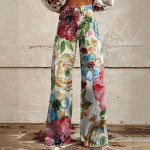 Laia s&auml;&auml;rega teksad naistele taskutega kottis p&uuml;ksid Vintage lillemustriga k&otilde;rge v&ouml;&ouml;kohaga lahtised p&uuml;ksid S