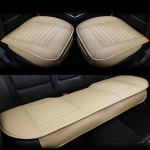 Universaalne 5D auto PU-nahast esiistme tagaistme istmekatte padi hingav istmepadja padi 3Pcs/set beež