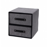 Pestav kangast sahtlit&uuml;&uuml;pi hoiukast rinnahoidjatele ja aluspesule Upgraded Washable 2 Layer 2 Drawers 31*30.5*31.5 tumehall v&auml;rv