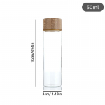 Kohviubade hoiukonteiner Klaastoru Puidust T&ouml;&ouml;riist Pudelites Tuubid Teravilja Hoidmine Puidust Hermeetilised Purkid Barista T&ouml;&ouml;riist Kingitus 50ML