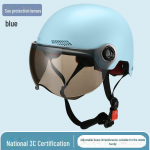 3C sertifitseeritud tuulekindel ja p&auml;ikesekaitsega elektriratta turvakiiver igaks hooajaks - meeste ja naiste purunemiskindel poolkiiver Tinted Long Sun Visor