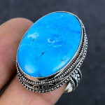 Arizona Turquoise Gemstone 925 Sterling Silver Jewelry Ring Size 10 k2s33