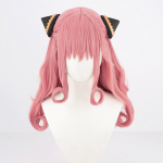 T&auml;iskasvanute Anya Forger Cosplay Parukas K&otilde;rge Kvaliteediga Anime Roosa Lokkis Pikk Kuumakindel S&uuml;nteetiline Juus Halloweeni Peo Parukad + Parukakate One Size