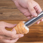5 tk roostevabast terasest Cannoli vormi koorega torud, kest sarv kondiitritoodete vormi k&uuml;psetust&ouml;&ouml;riist