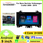 Autoraadio Carplay Benz Sprinterile Volkswagen Crafterile 2006 - 2016 Navigatsioon GPS Android Auto Multimeediam&auml;ngija Stereo&uuml;ksus WiFi BT Ei 2din 4G 4 core 2GB+32GB CP