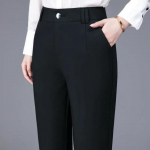 Elegantsed Slim Fit kontori&uuml;likonnap&uuml;ksid Naiste klassikalised sirged p&uuml;ksid Naiste &auml;rivintage ametlikud t&ouml;&ouml;pliiatsip&uuml;ksid L must