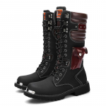 Mustad punk-stiilis meeste pahkluusaapad Trend Suur suurus 46 Briti stiilis saapad Meeste V&auml;lisjalatsid Uued Vabaaja K&otilde;rge s&auml;&auml;rega Poolsaapad Mootorrattasaapad Meestele 38 must