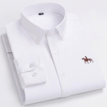 Suures suuruses 100% puuvillased Oxfordi vabaaja s&auml;rgid &auml;rimeestele meeste pikkade varrukatega s&uuml;gisene kevadtalvine tavaline triibuline ilma esitaskuta 45