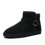 Meeste Fleecefodriga Lumesaapad Soojad Mugavad Slip-On Talvised Pahkluusaapad Vabaaja Kohevad L&uuml;hikesed Minisaapad Mugavad Suede Saapad Meestele 38 must