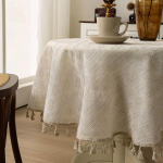 Ameerika stiilis libisemiskindel heegeldatud pitsist &uuml;mmargune laudlina, retro kohvilaua kate, tolmukindel pol&uuml;ester-puuvillane kapi kaitsja 140x300