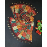 Naiste ja T&uuml;drukute Tr&uuml;kitud Dupatta Sifonist Kerge Dupatta Kost&uuml;&uuml;mi Kurti Kleidi jaoks VFP-1868a 2.25 meters