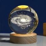 Lampe Boule de cristal &agrave; LED motif voie lact&eacute;e Veilleuse Astronomie