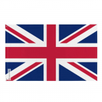 Drapeau - Royaume-Uni - 64 x 96 cm - Pol&uuml;ester - Recto/verso - 2 illets en fer