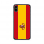 Coque pour iPhone - PIXELFORMA - iPhone X - Drapeau de l'Espagne - Silikoonist supp - Design l&eacute;ger