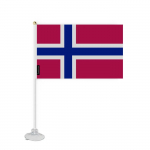 Drapeau Ventouse &ndash; Svalbard et Jan Mayen &ndash; 14 x 21 cm &ndash; pol&uuml;ester &ndash; Impression Recto/Verso &ndash; Mitmev&auml;rviline