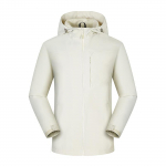 Naiste Solid Stripe vihmajope Outdoor Plus veekindel kapuutsiga vihmamantel Tuulekindel L must