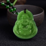 Klassikaline naturaalne hiina ahhaat ripats jade kaelakee naistele meeste ehted, nikerdatud &otilde;nnistused &otilde;nnelikud amuleti kingitused as the picture