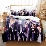 M&auml;ng Diabolik Lovers Voodipesukomplekt &Uuml;heinimese Twin T&auml;is Queen King Suuruses Voodikomplekt T&auml;iskasvanu Laste Magamistuba Tekikoti Komplektid Anime Voodilina Komplekt EU Twin 135x200cm