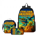 Multifunktsionaalne koomiksitr&uuml;kiga vabaaja &otilde;lakott p&otilde;hikooli &otilde;pilastele, suure mahutavusega seljakotid One Size