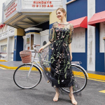 Hepburni stiilis pluss suuruses &otilde;htukleit: Naiste v&otilde;rkpitsiga tikandiga banketipeokleit L