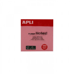 Notes repositionnables - Rose pastel - 7,5x7,5cm - Adh&eacute;sif - Notes - Apli roosa