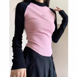 Kevadised &otilde;hukesed T-s&auml;rgid Patchwork Kirjatr&uuml;kiga T-s&auml;rgid Y2k Topid Esteetilised &uuml;ler&otilde;ivad Naiste T-s&auml;rk L