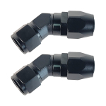 Lezalic Jahutusvooliku Otsaadapter, 45&deg;, Komplekt 2 tk, Alumiiniumliitmikud, AN4, AN6,